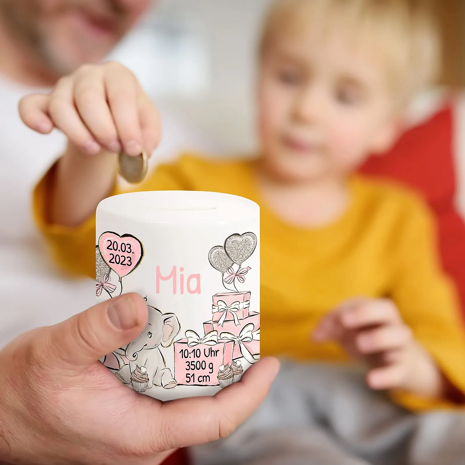 Скарбничка True Statements Elephant Baby керамічна, фото №2