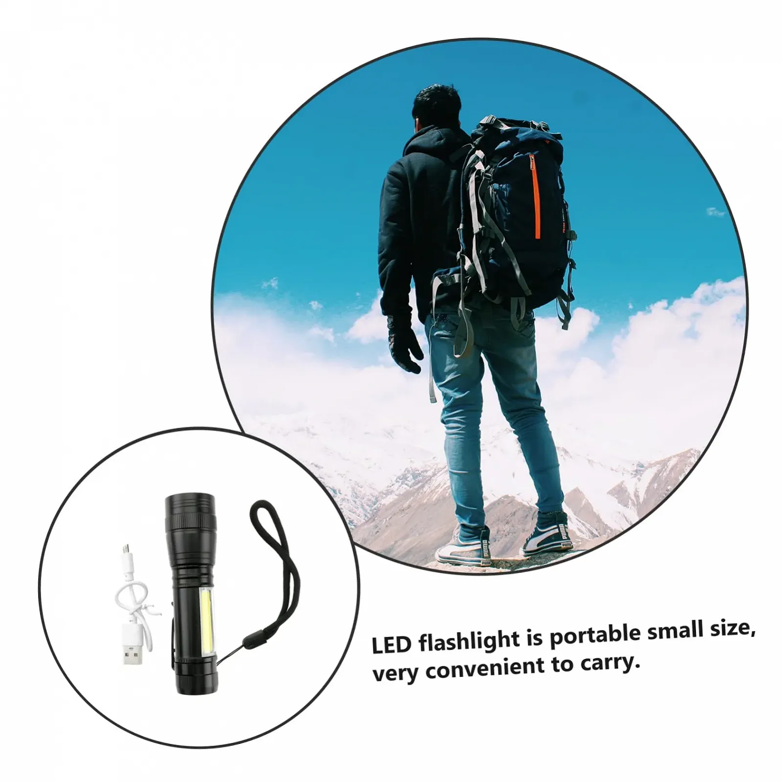 Фонарик UKCOCO Мини Zoom 2 шт., фото №9