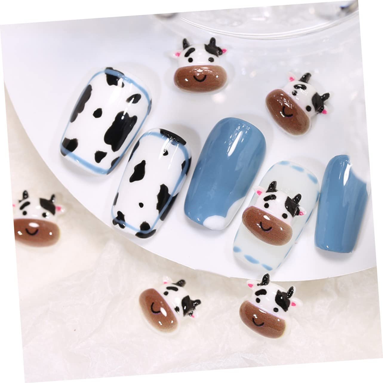 Прикраса для нігтів Beavorty з коров'ячим принтом, 50 шт, фото №8