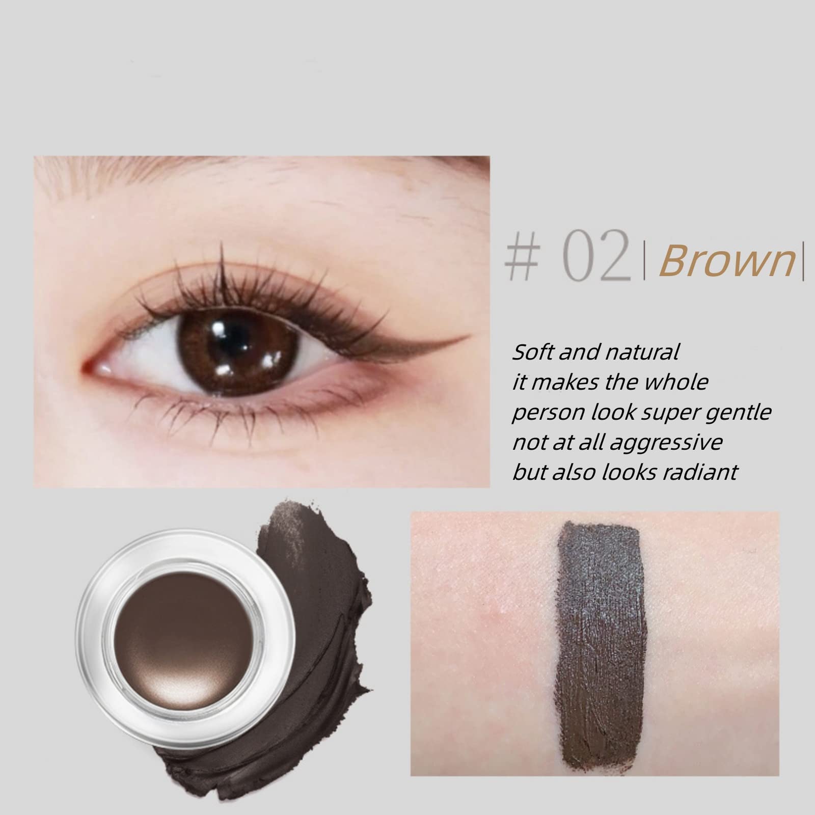 гель-крем для бровей с кистью Brown, фото №2