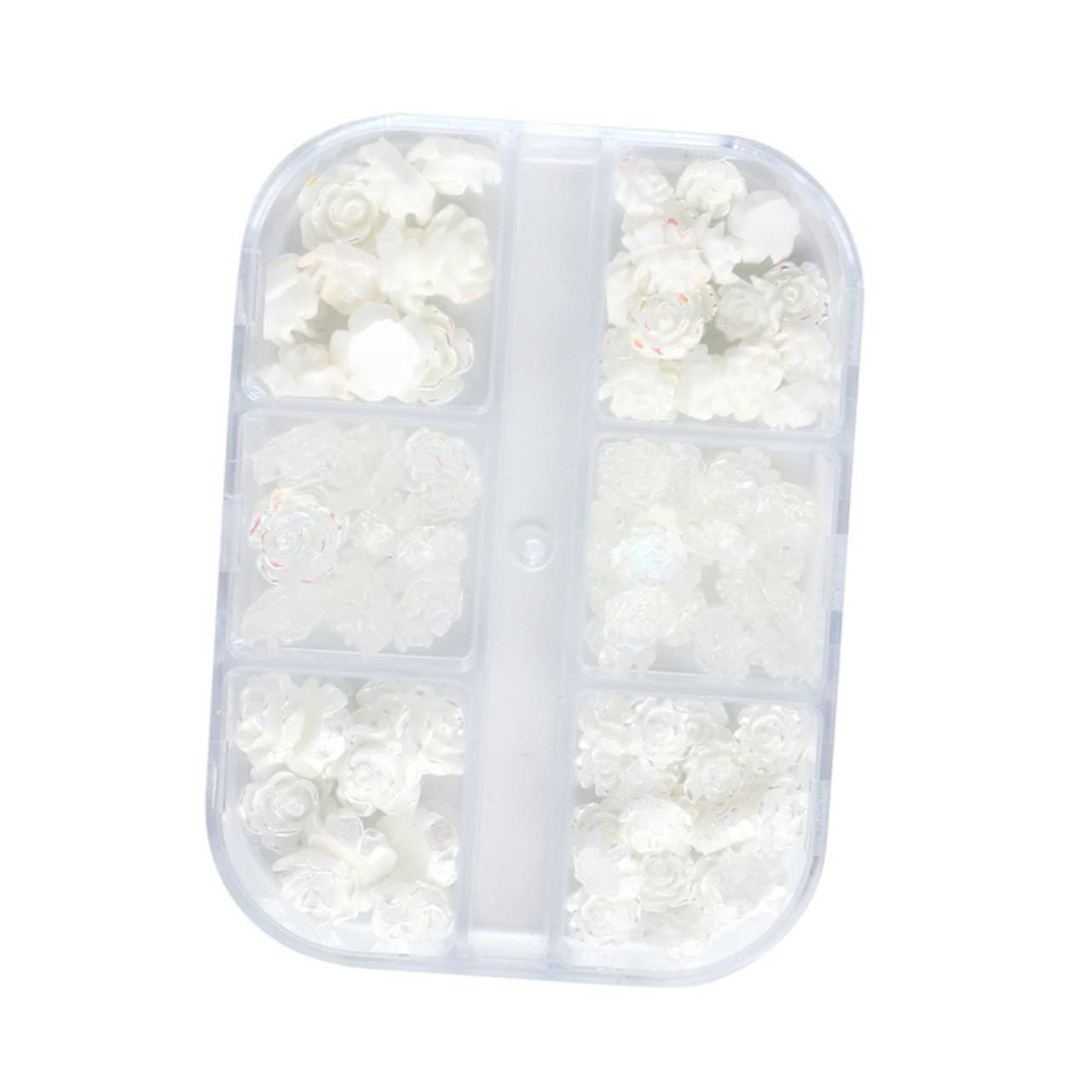 Цветок LALAFINA Набор для дизайна ногтей 2 шт., подвески для маникюра, цветок, плоская задняя часть, бусины-самоцветы с плоской задней частью, 3D роза, смола, фото №1