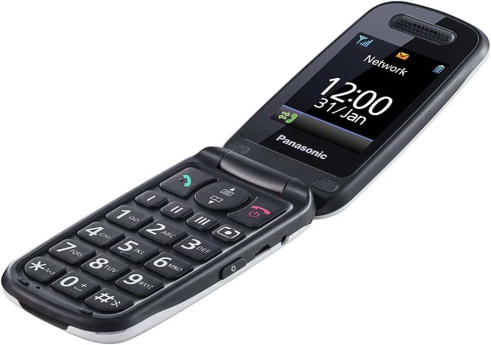 Телефон 2.4" Panasonic KX-TU456 / 32Mb / 1-SIM / Bluetooth 3.0 / FM / Ударостійкий MIL-STD-810G / SD-слот / Камера 0.3Мп / 1000мАг / Ліхтарик / Кнопка підтримки / Великі клавіші / Білий, фото №2