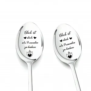Кофейная ложка с гравировкой для подруги, 2 шт - Фото 1