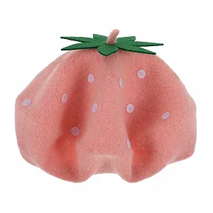 Берет для девочек, детский, милый, шерстяной, с кроличьими ушками - Фото 1