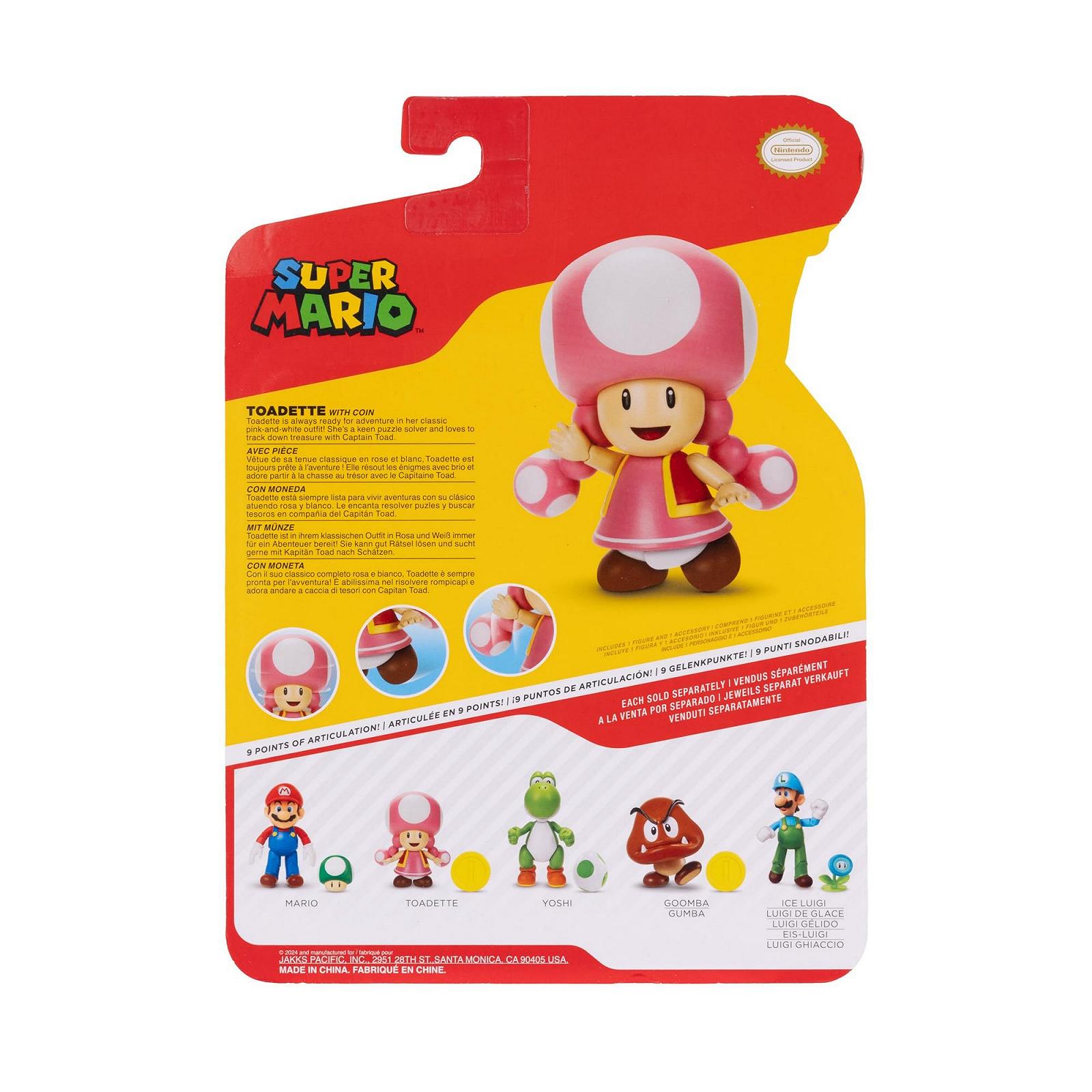 Фігурка Super Mario Тоадетта з монетою, 10 см, фото №7