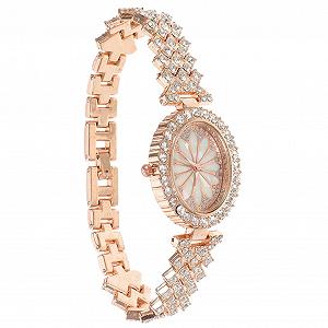 Женские часы PartyKindom, женские, декоративные, металлические, розовый - Фото 1