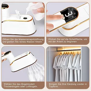 Парова праска 2-в-1 LCD Display 1200 W 180° Rotating Handle 110 ml synthetic.ua - Фото 1