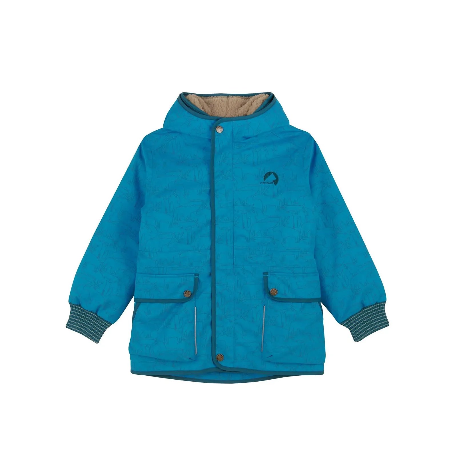 Детский парк для активного отдыха 2-в-1 Finkid Kamu Ice со съемной стеганной подкладкой и светоотражающим принтом животных, фото №1