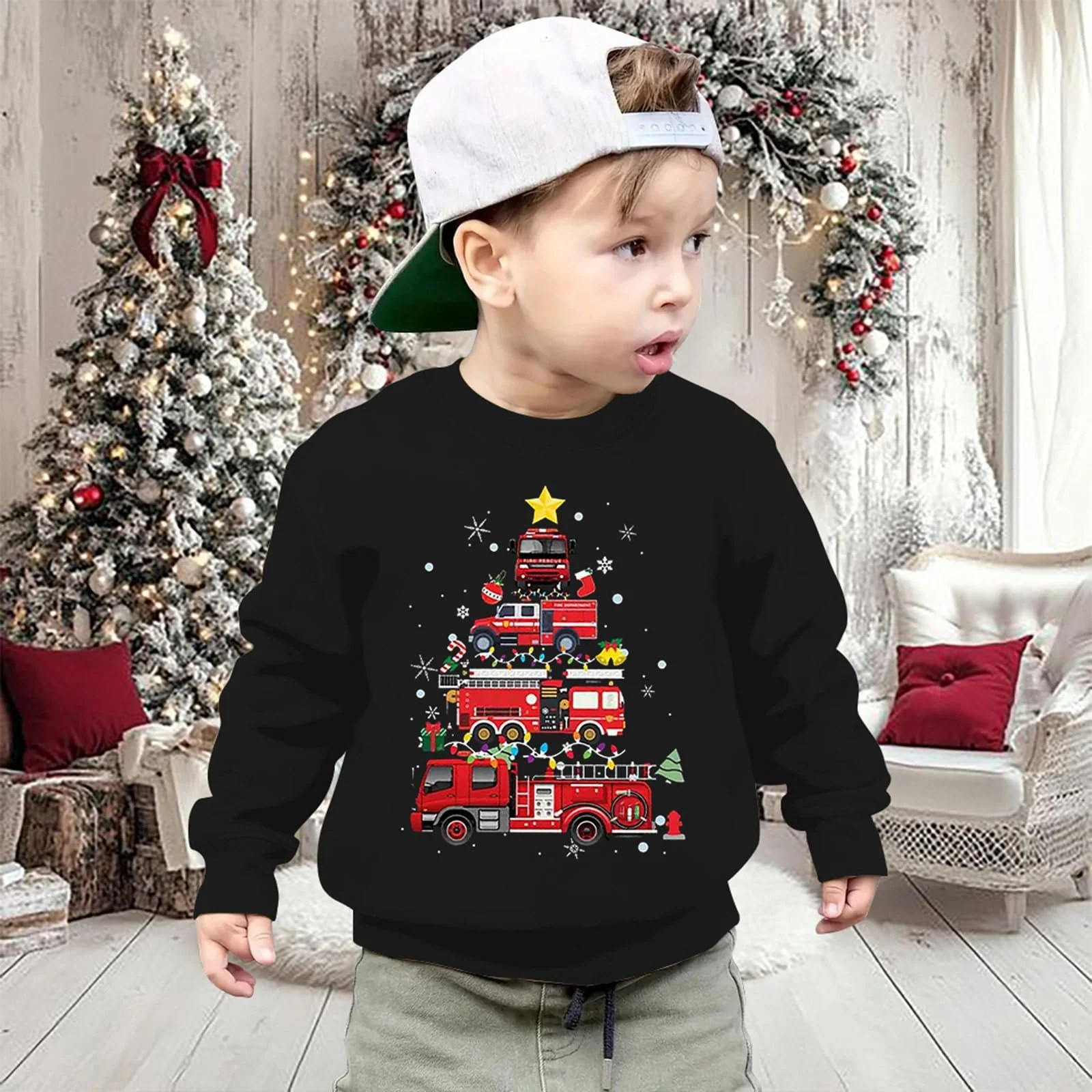 Джемпер Christmas для мальчиков, рождественский свитшот с длинными рукавами, теплый, с рождественскими мотивами, праздничный, повседневный, для мальчиков, фото №3 Джемпер Christmas для мальчиков, рождественский свитшот с длинными рукавами, теплый, с рождественскими мотивами, праздничный, повседневный, для мальчиков, фото №3