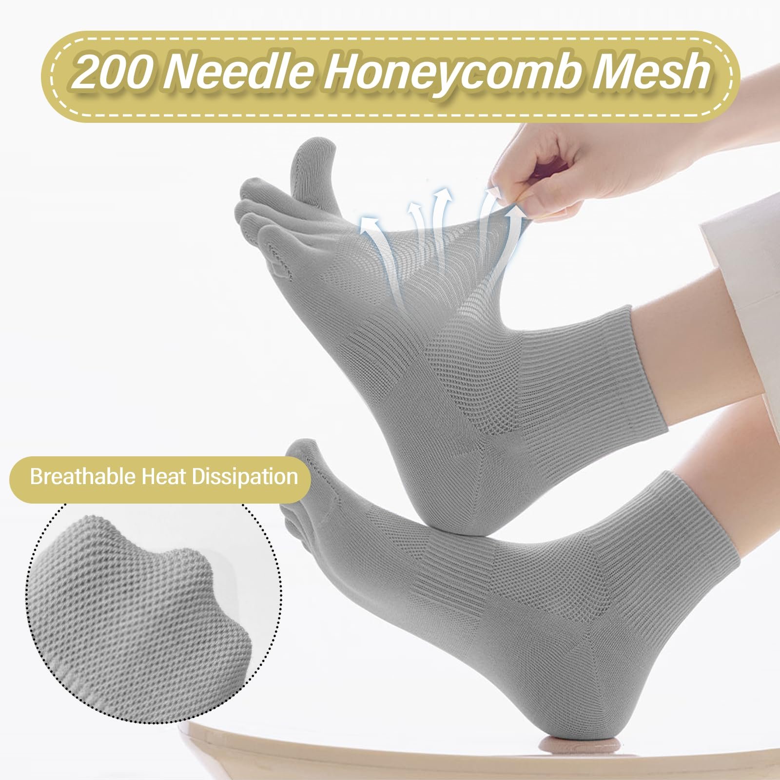 Женские носки с пальцами 4 пары, носки с пятью пальцами для женщин, хлопковые носки для спорта и бега, EU 35-42, фото №3