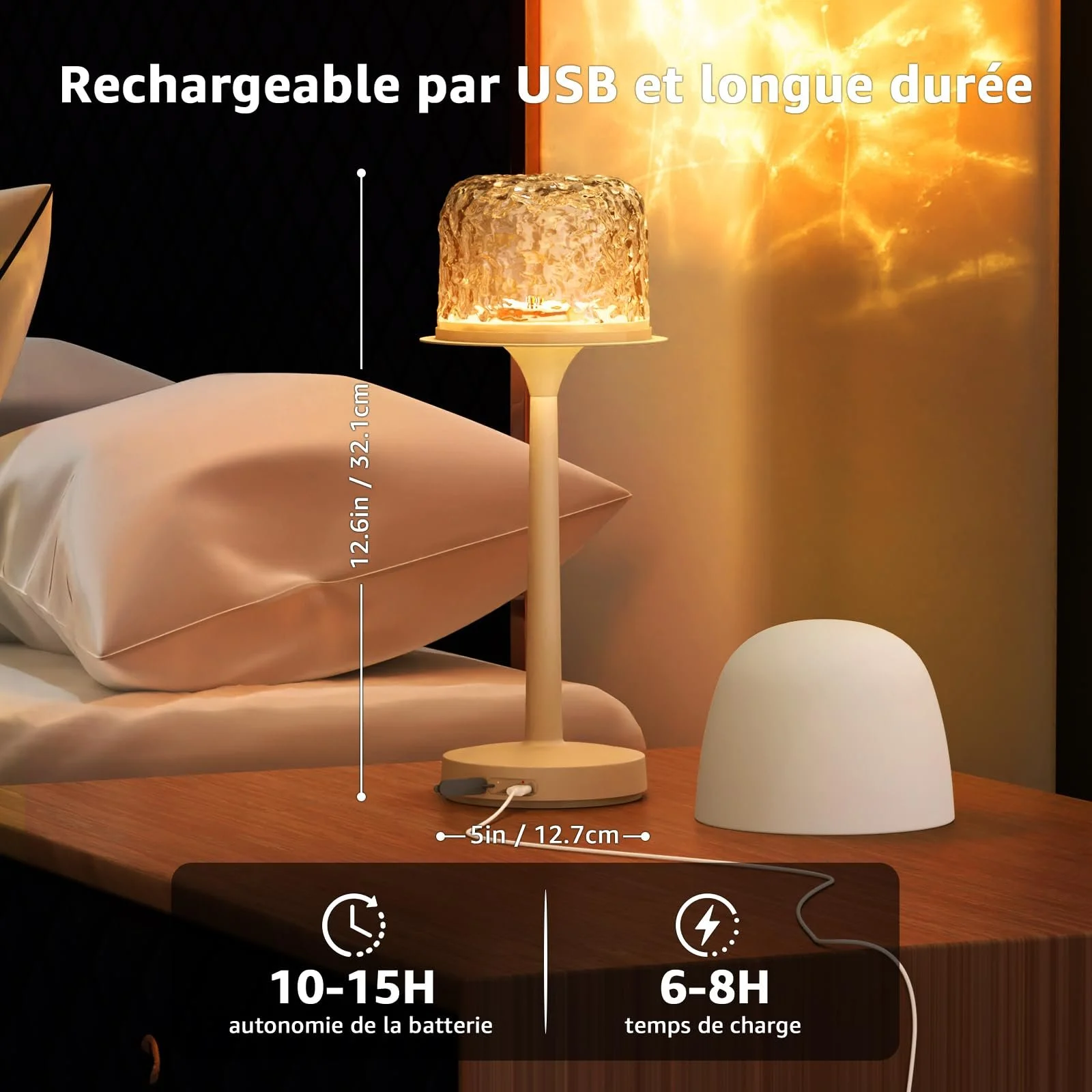 Лампа для душу himmel AquaSpa Водонепроникна 16 кольорів Проектор хвиль Акумуляторна Сенсорна Пульт ДК, фото №7