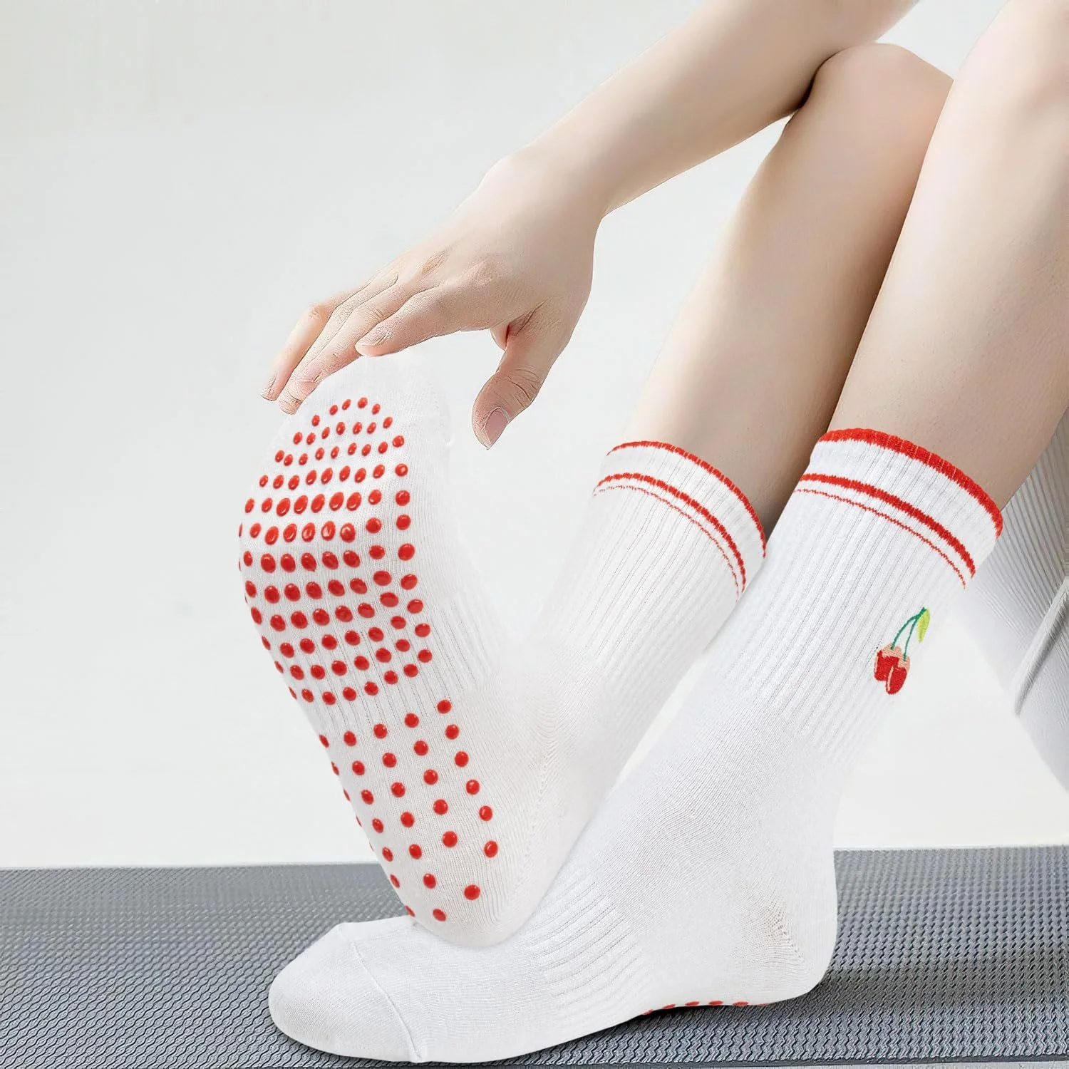 Шкарпетки для пілатесу S", протиковзкі, 4 пари, фото №4