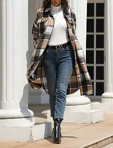 Рубашка-пиджак Sukany В клетку с длинными рукавами synthetic.ua - Фото 1