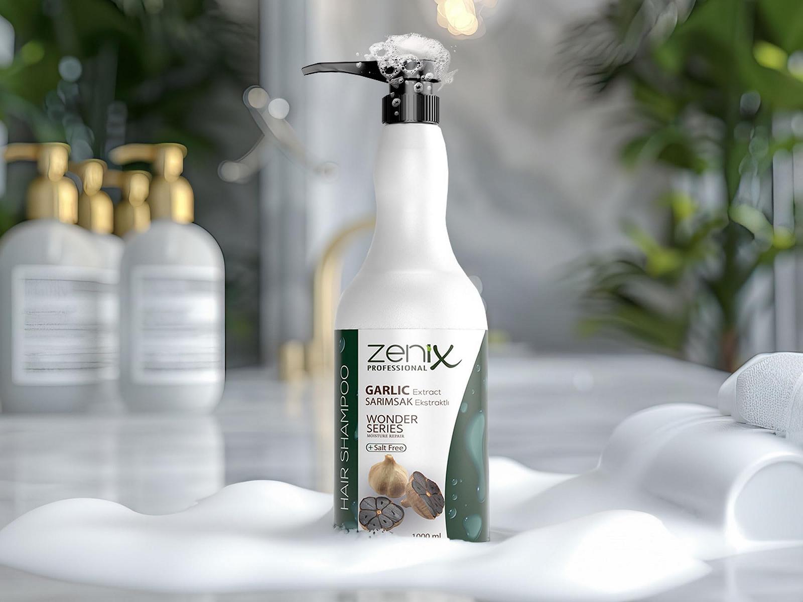 Шампунь Zenix Garlic 1000 мл, фото №6