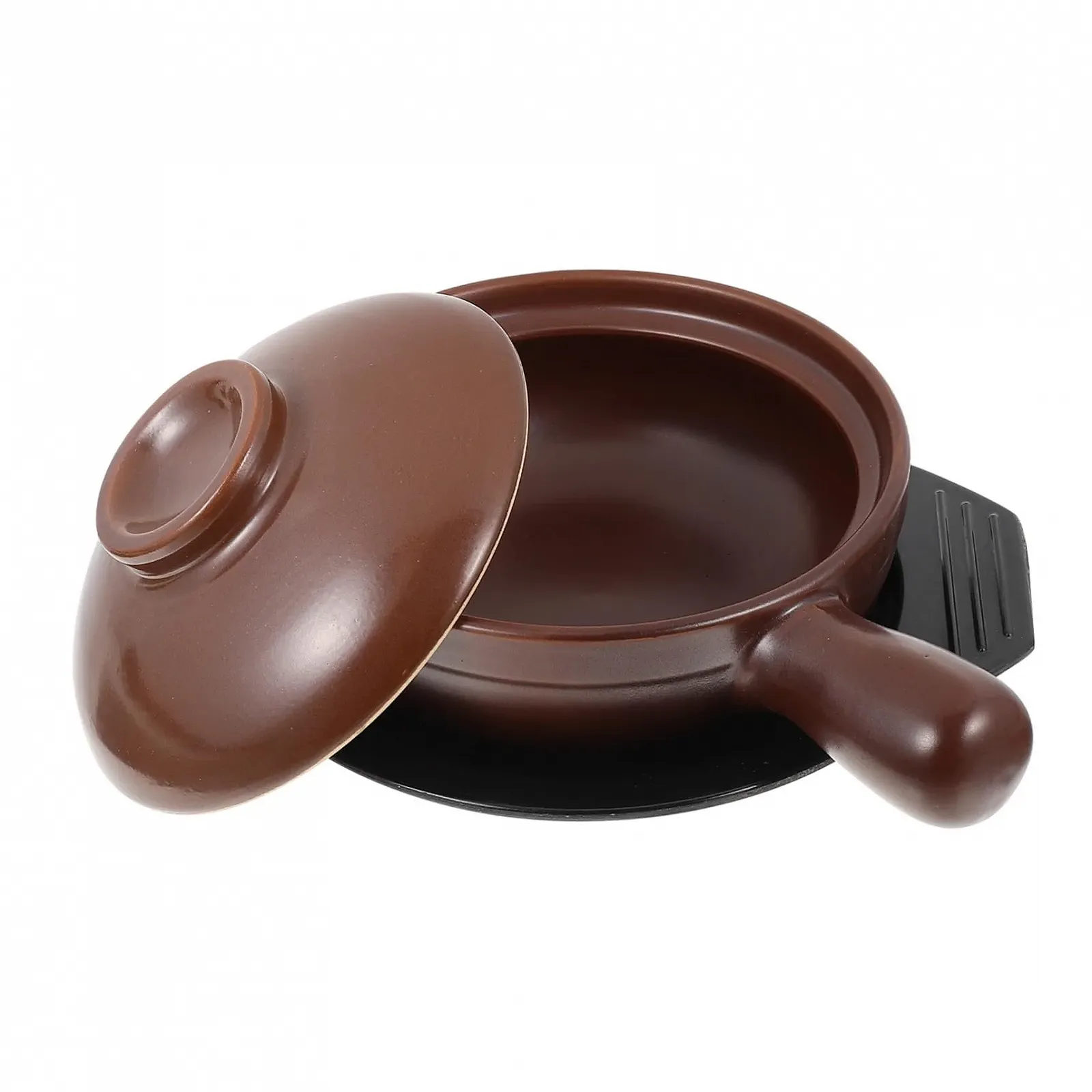 Кастрюля керамическая с ручкой, термостойкая, с крышкой, фото №1