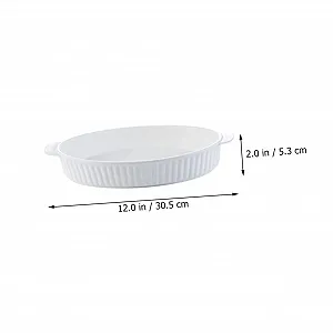 Форма для запікання SOLUSTRE Овальна з двома ручками Керамічна Антипригарна synthetic.ua - Фото 1