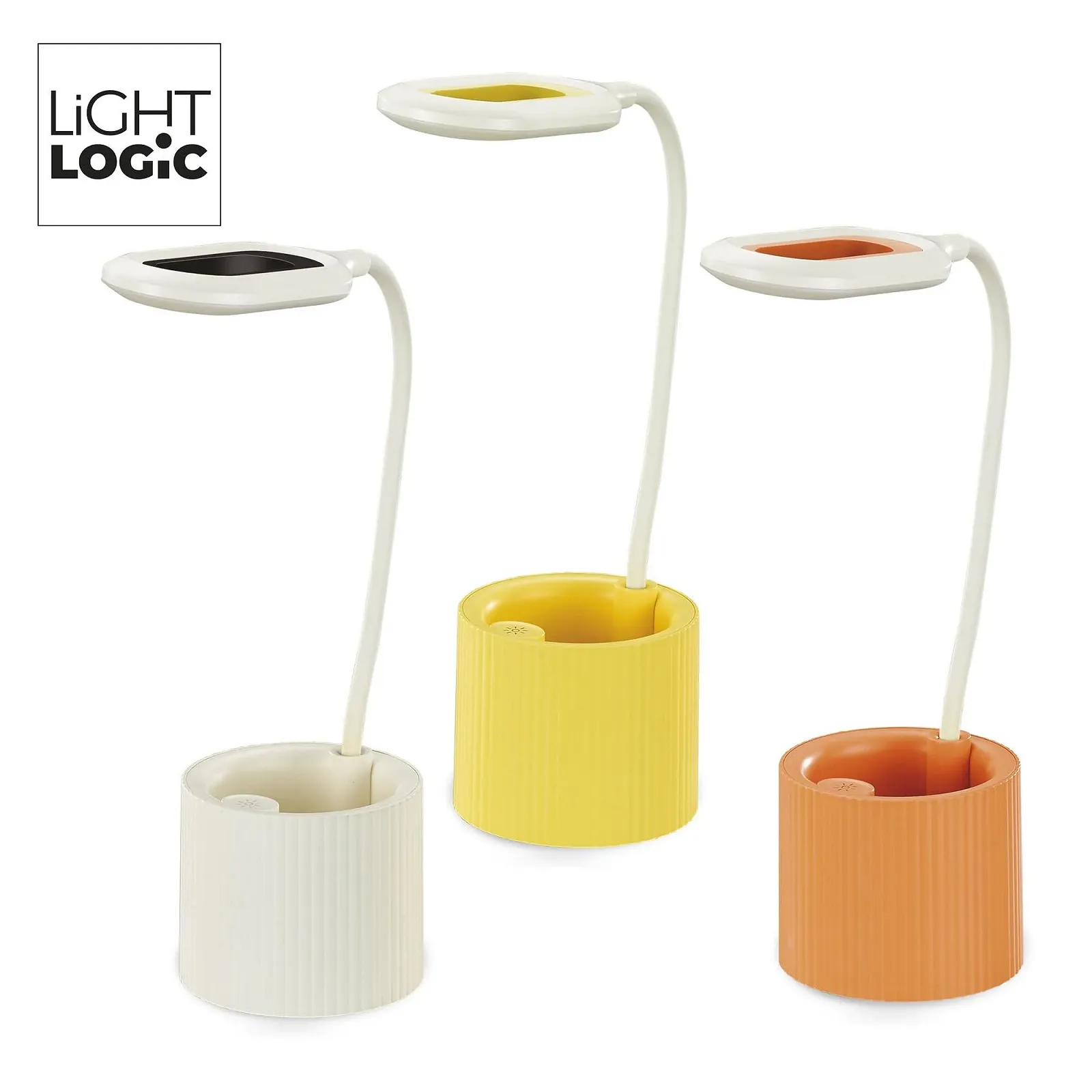 Настільна лампа LightLogic LL LANKI DIM CCT OR Акумуляторна з органайзером Помаранчева, фото №7