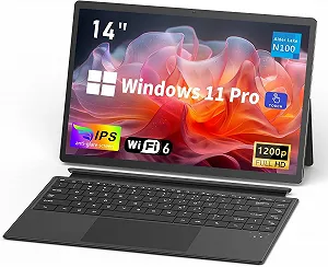 Сенсорный ноутбук 14" NIAKUN Funbook 2 en 1 Intel N100 RAM 16GB SSD 512GB Windows 11 Pro Алюминиевый корпус - Фото 1