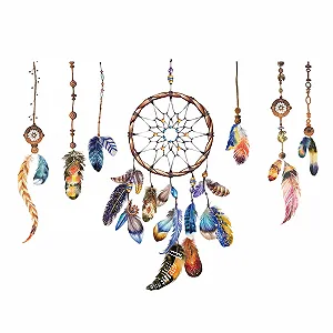 Наклейка на стіну Ловець снів Пір'я 109 x 136 см Темна - Фото 1