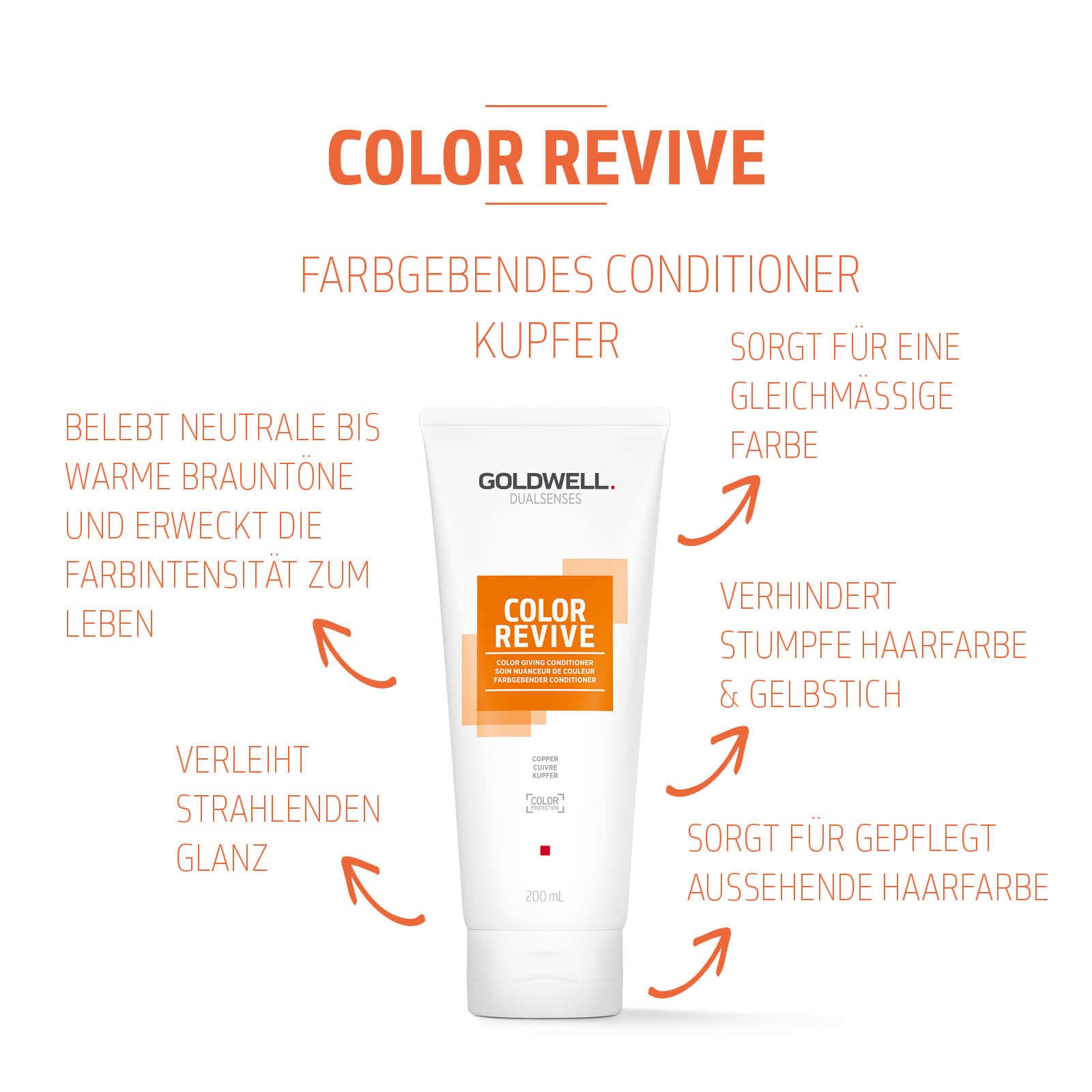 Кондиционер Goldwell Dualsenses Color Revive Colouring Copper, фото №2 Кондиционер Goldwell Dualsenses Color Revive Colouring Copper, фото №2