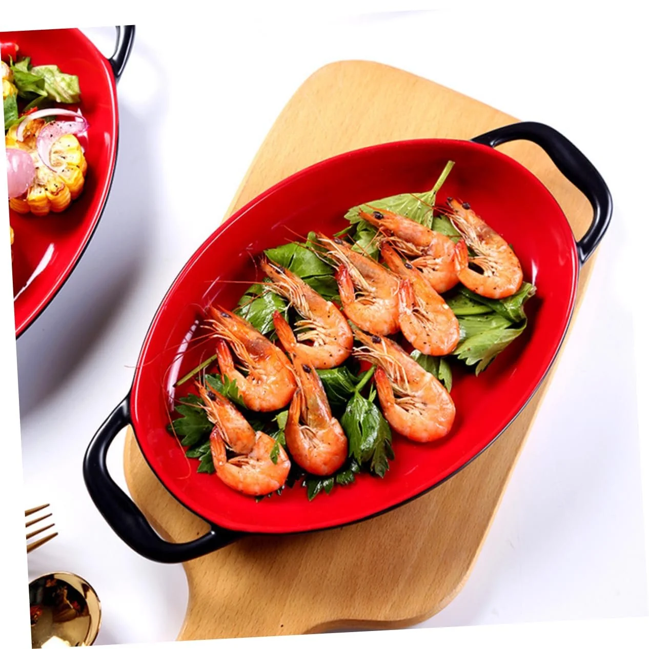 Форма для запекания NOLITOY с двойной ручкой керамическая термостойкая для духовки и микроволновой печи, фото №5