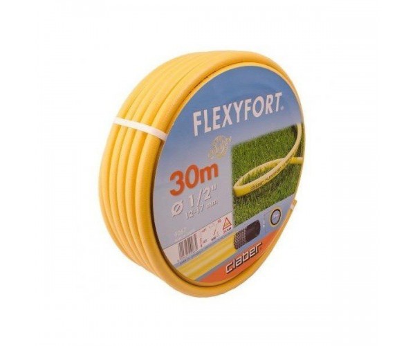 Шланг поливальний 1/2" 30м Flexyfort жовтий, фото №1