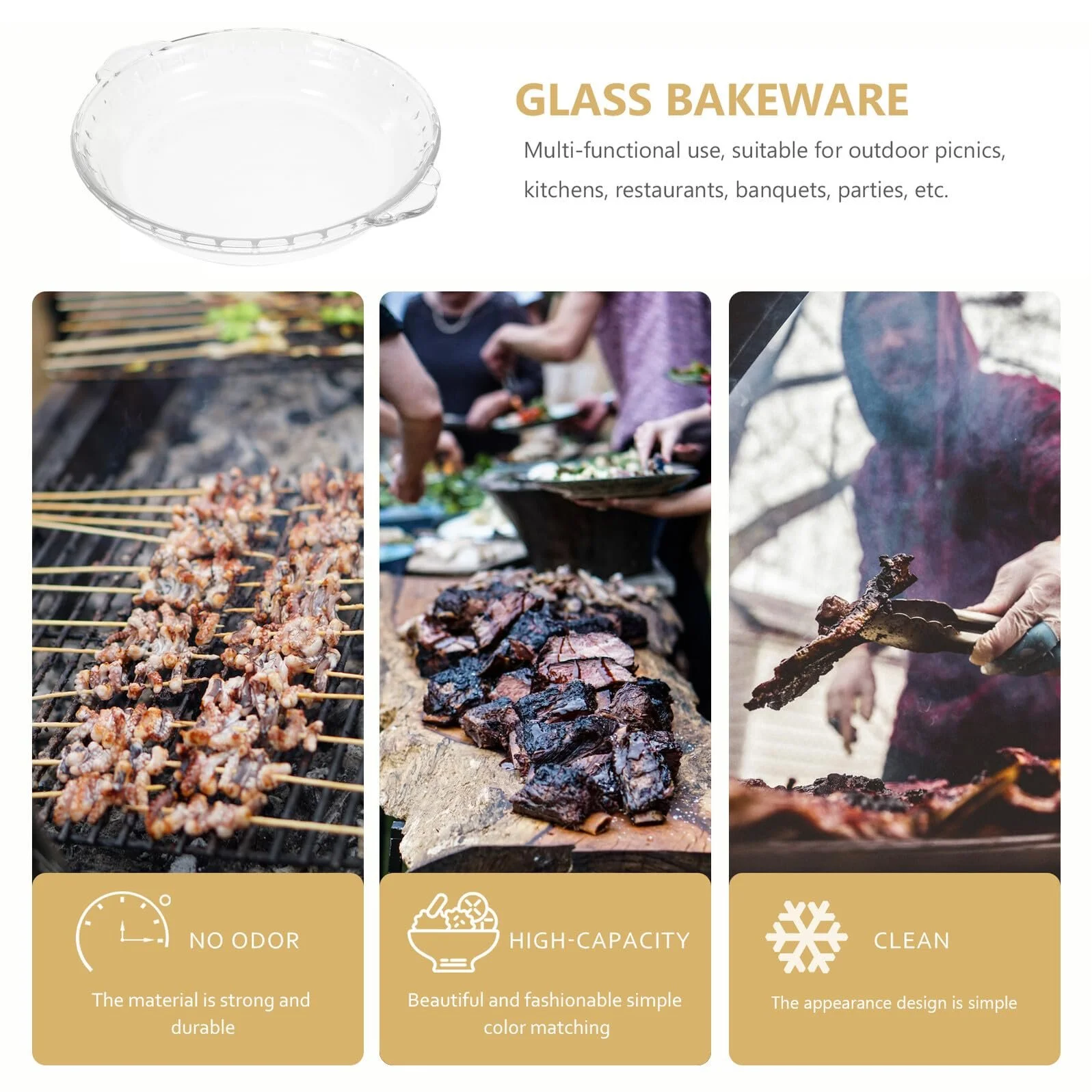 Форма для запекания Gadpiparty стеклянная термостойкая с крышкой прозрачная, фото №4 Форма для запекания Gadpiparty стеклянная термостойкая с крышкой прозрачная, фото №4