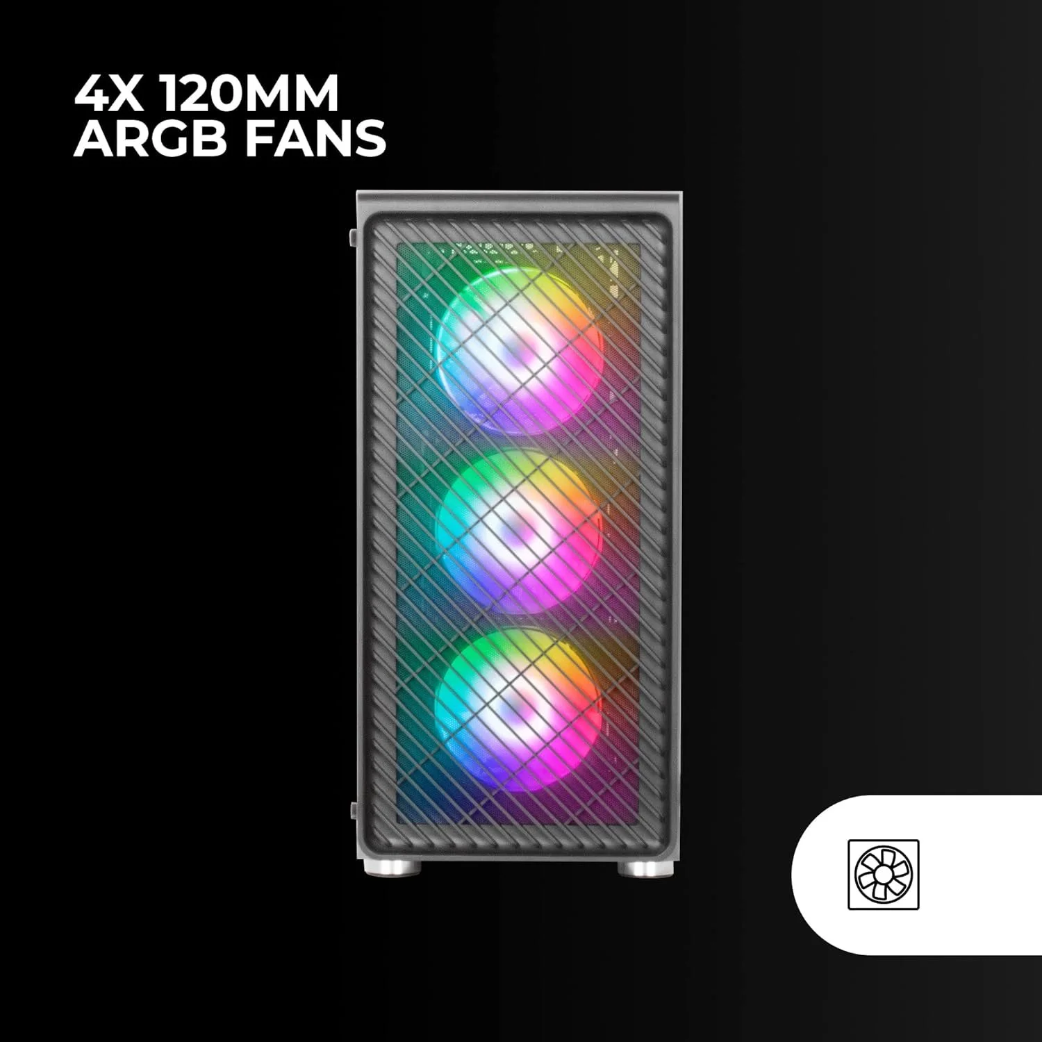 Корпус для ПК Mars Gaming MC-F / без БЖ / Чорний, фото №2