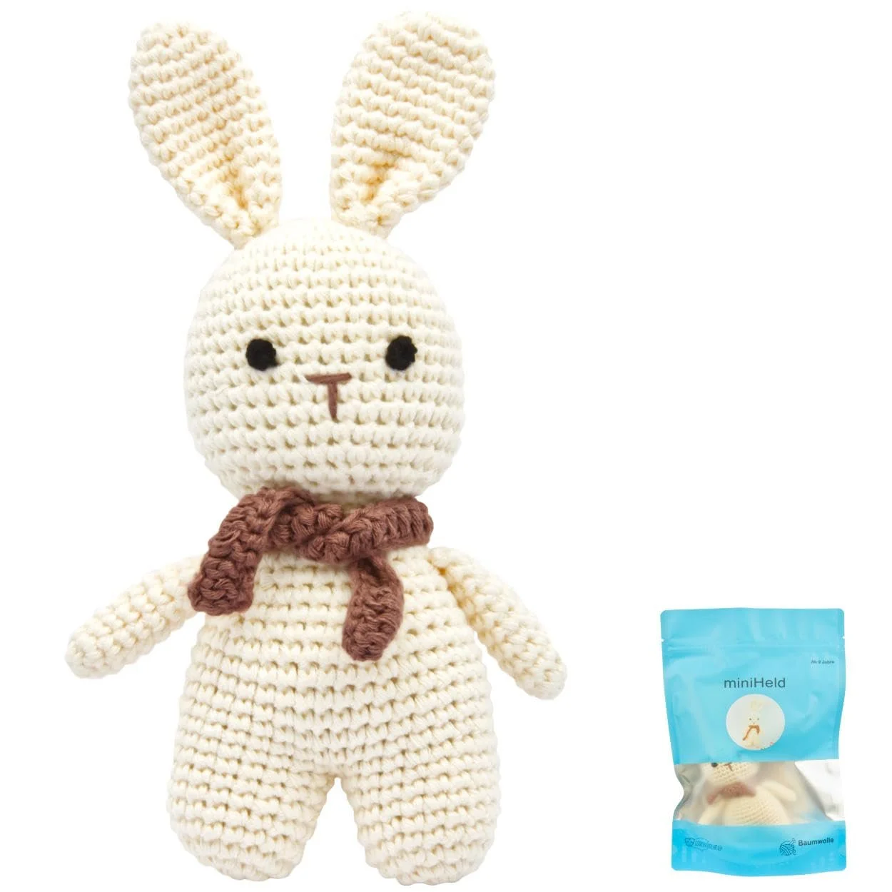 Іграшка miniHeld В'язаний Кролик Гачком Бавовна 18 см, фото №5
