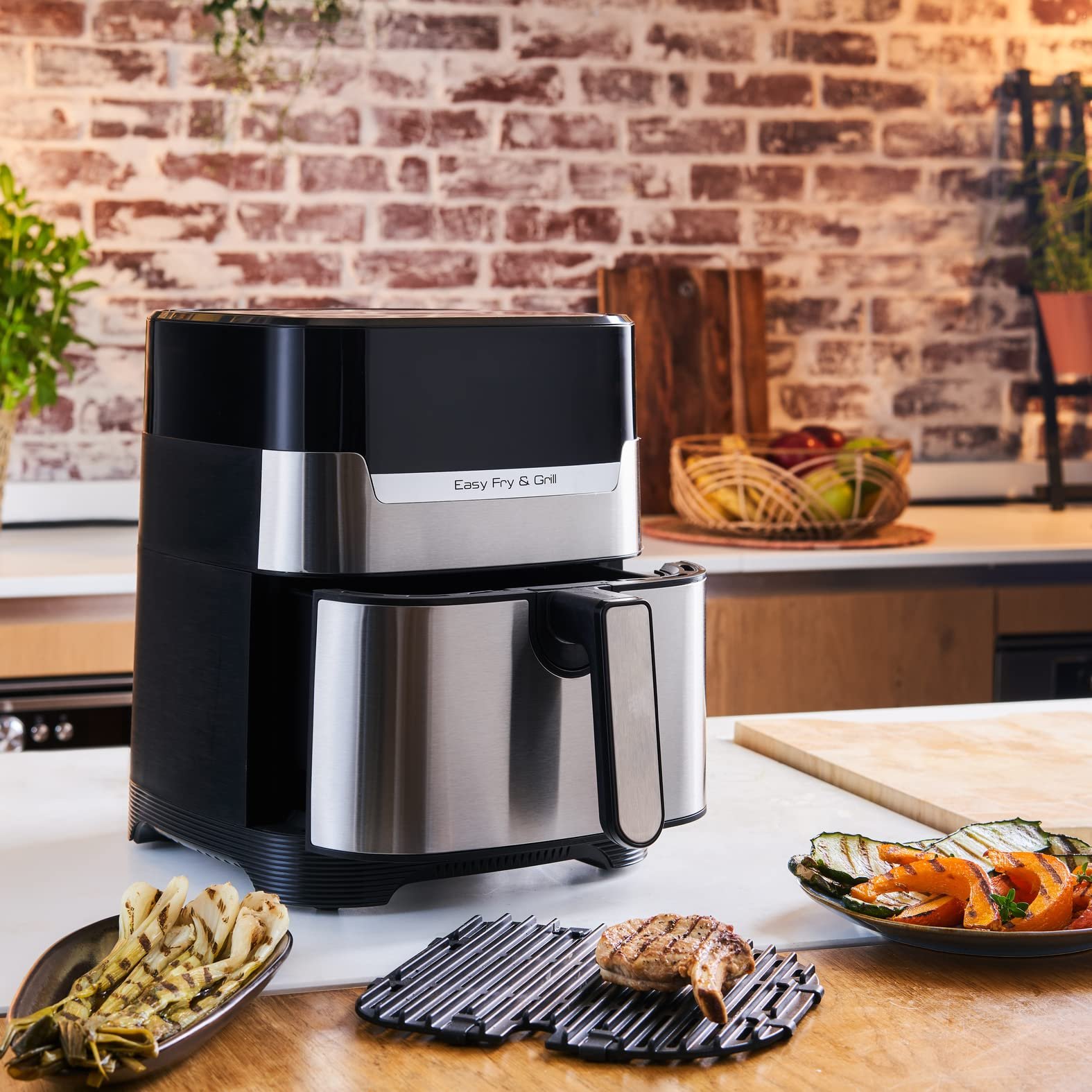 Мультипіч-гриль Moulinex Easy Fry & Grill EZ505D 2-in-1 Digital Steel 1400 Вт 8 програм, фото №7 Мультипіч-гриль Moulinex Easy Fry & Grill EZ505D 2-in-1 Digital Steel 1400 Вт 8 програм, фото №7
