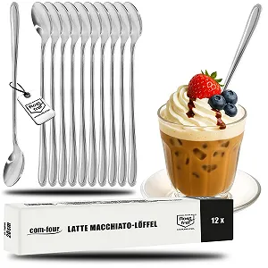 Ложка для коктейлей COM-FOUR нержавеющая сталь Размер: 20 см Цвет: серебряный - Фото 1