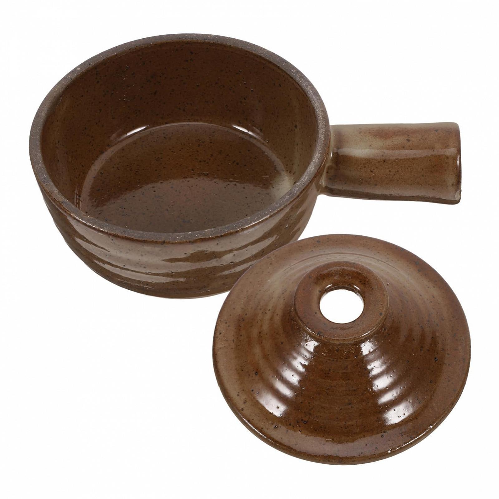 Горшок Mobestech для микроволновой печи с ручкой антипригарный с крышкой, фото №1