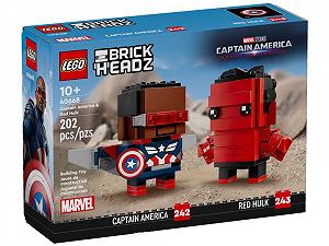 Конструктор Лего LEGO BrickHeadz 40668 Капитан Америка и Красный Халк - Фото 1
