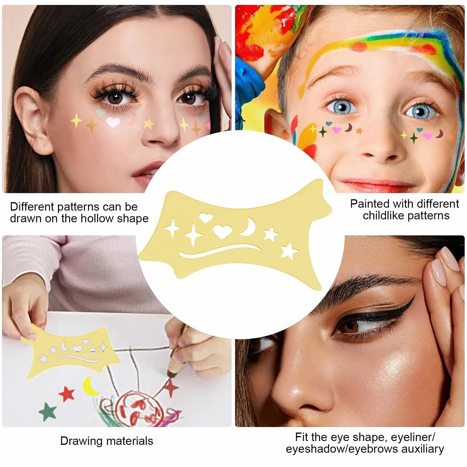 Трафареты для подводки Derwrtup с крыльями силиконовые серо-черные, фото №4 Трафареты для подводки Derwrtup с крыльями силиконовые серо-черные, фото №4