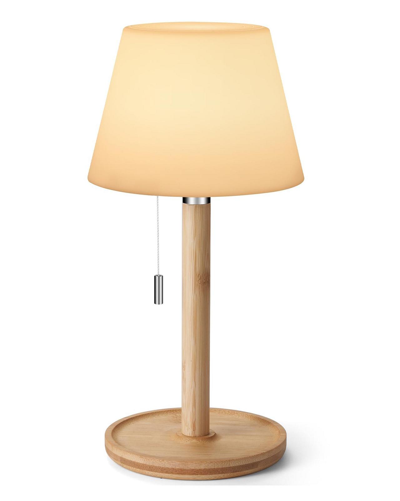 Настільна лампа Egobasic акумуляторна IP54 з мотузковим вимикачем 3 режими 30 см, фото №1