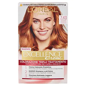 Фарба для волосся L'OREAL Excellence 7.43 Золотистий мідний блонд - Фото 1