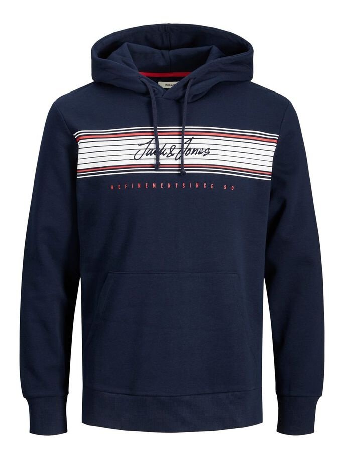 Світшот JJLEO SWEAT HOOD 12200768-Navy Blazer Jack&Jones Темно-синій S, фото №1