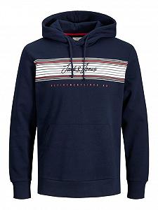 Світшот JJLEO SWEAT HOOD 12200768-Navy Blazer Jack&Jones Темно-синій M - Фото 1