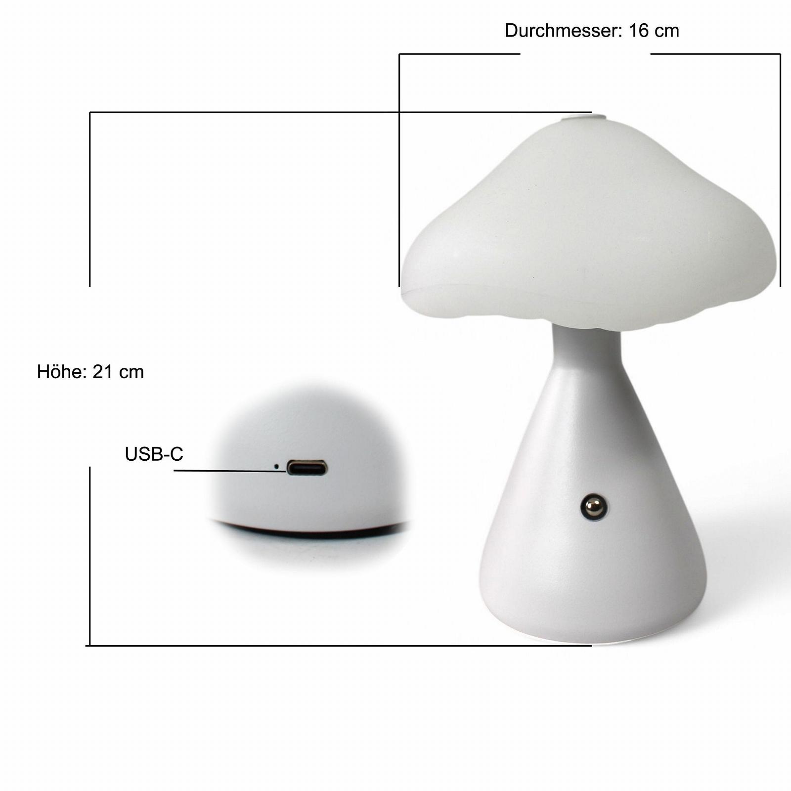 Настольная лампа Arnusa PL601 светодиодная аккумуляторная сенсорная 21 см, фото №2