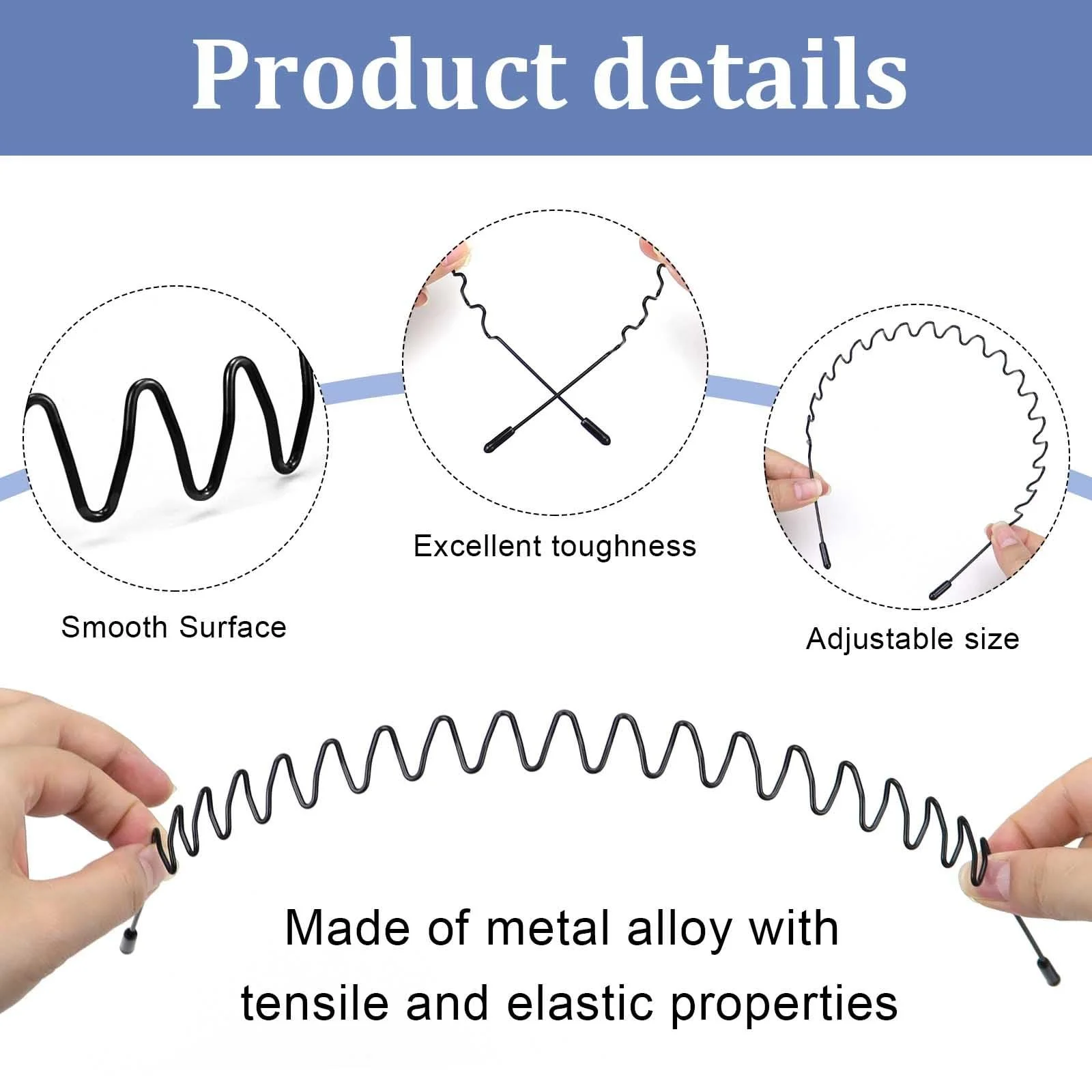Обруч Kavya Металевий Набір 6 штук, фото №3