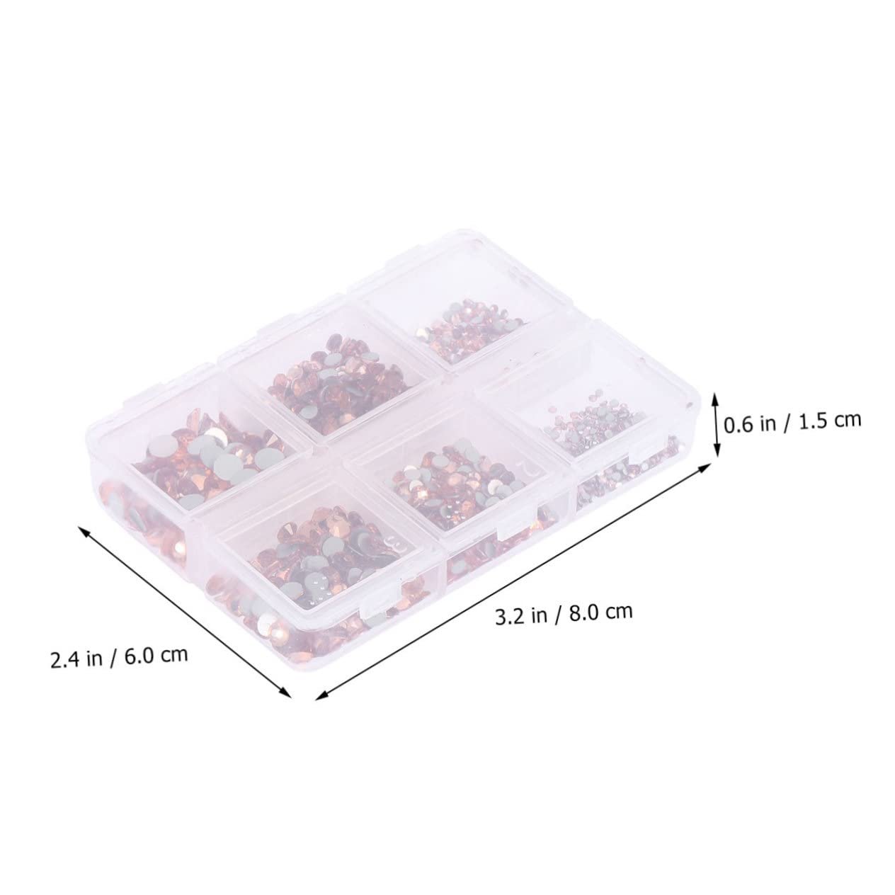 Стразы для ногтей FRCOLOR Стеклянные стразы Плоская задняя часть Цвет шампанского Дизайн ногтей DIY Украшения для ногтей Одежда Обувь Мобильные аксессуары Маникюрные принадлежности, фото №2