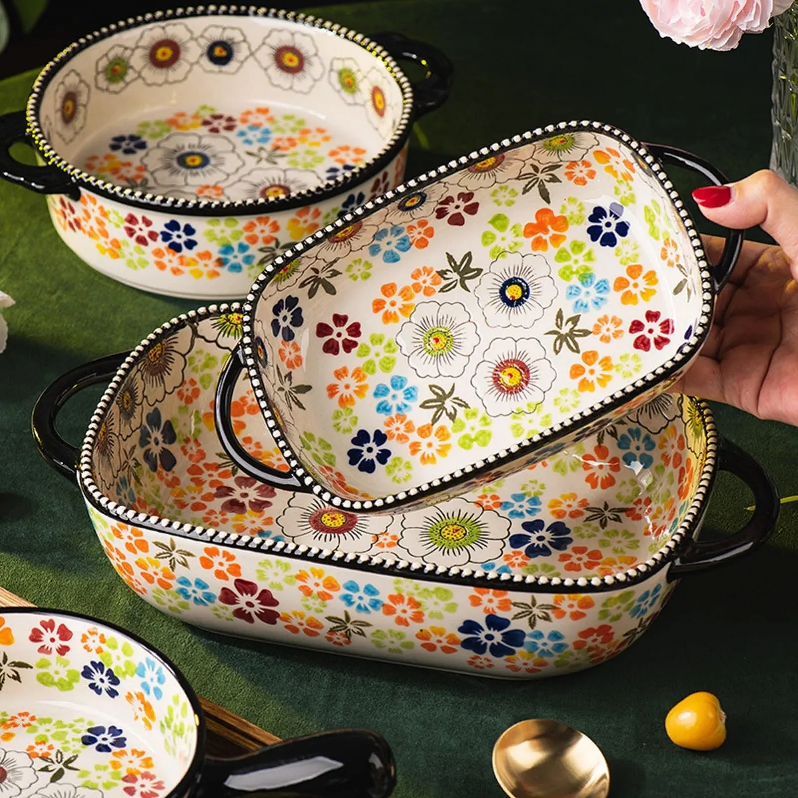 Форма для запекания керамическая прямоугольная 23.5 x 13 x 5 см Style D, фото №6