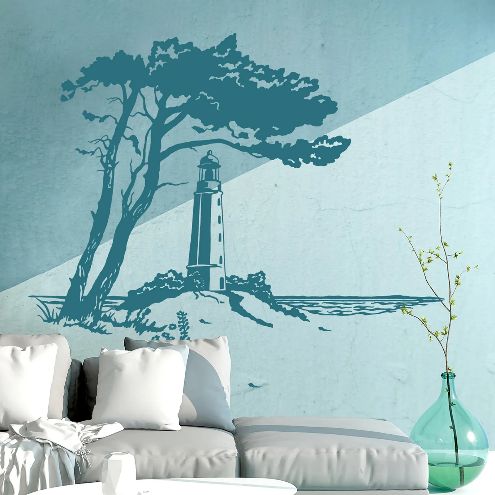 Наклейка на стіну ilka parey wandtattoo-welt Baltic Sea Hiddensee with Lighthouse M1929 XXXL 200x153 см Black, фото №2 Наклейка на стіну ilka parey wandtattoo-welt Baltic Sea Hiddensee with Lighthouse M1929 XXXL 200x153 см Black, фото №2