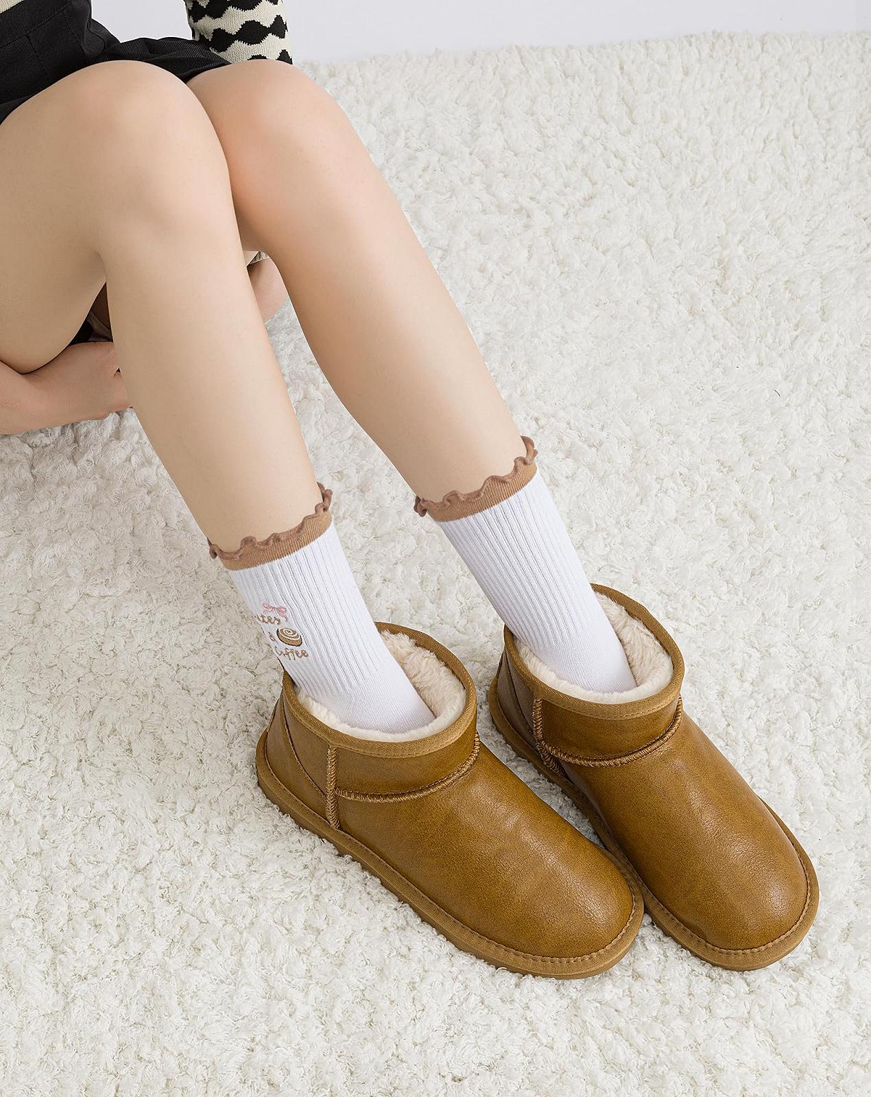 Носки для пилатеса для женщин и девочек Ruffle Grip Yoga Длинные носки с захватом Нескользящие хлопковые носки для реформеров Stopper для дома Танцы Батут Балет Фитнес Больница, фото №6