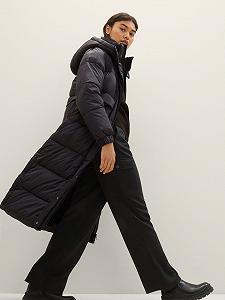 Куртка Puffer coat with a hood 1037596ХХ14482 Tom Tailor Чорний XS synthetic.ua - Фото 1
