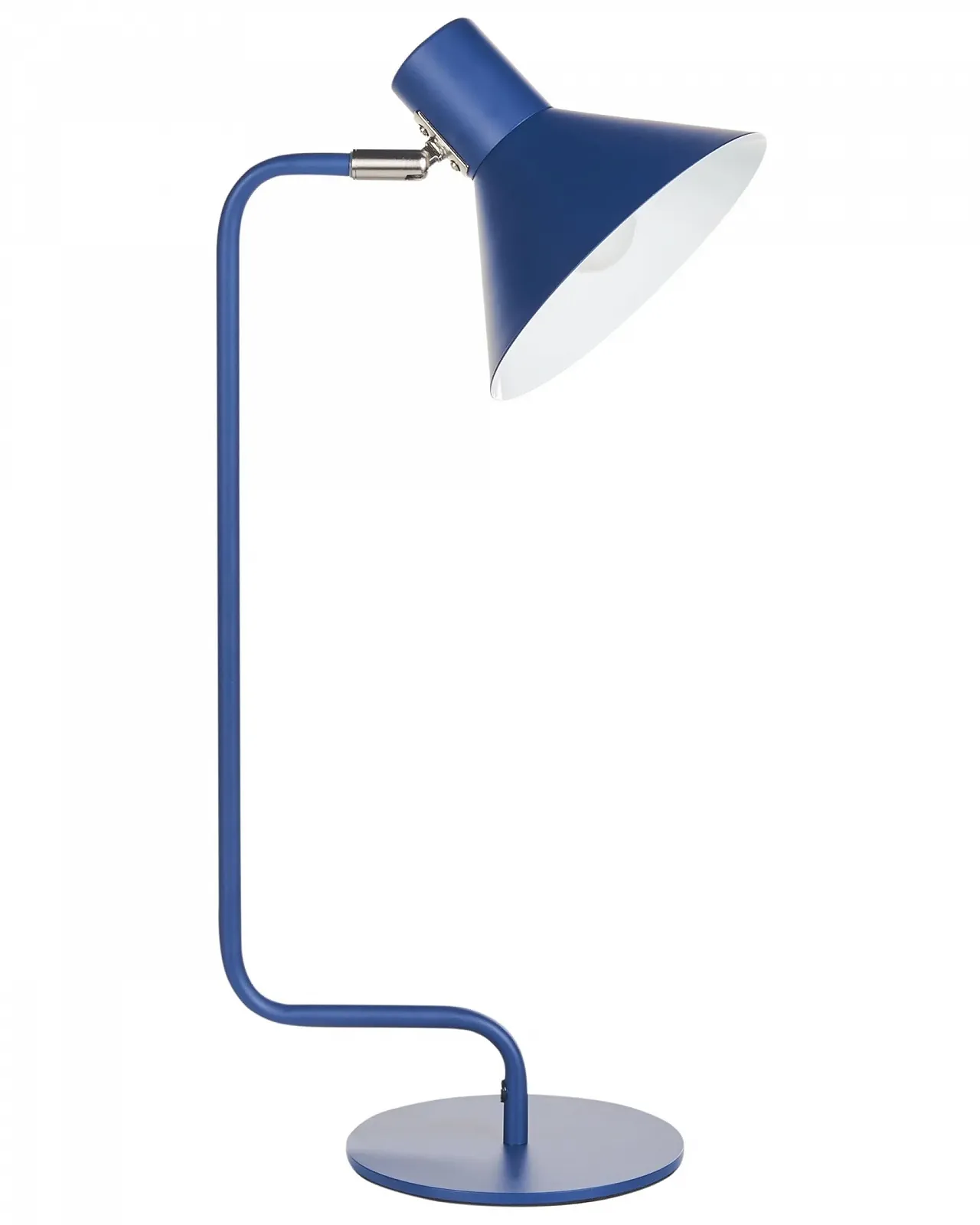 Настільна лампа Rimava сучасна залізна кругла з регульованим абажуром Темно-синя матова, фото №1