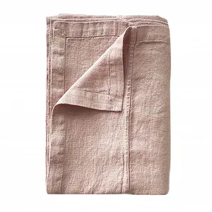Покрывало для кровати JOWOLLINA Rasa 100% лён, постиранный с камнями (Nude, 170 x 250 см) - Фото 1