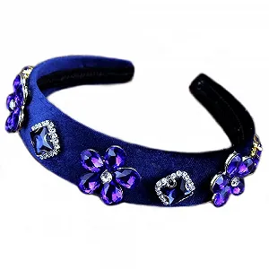 Обруч Brillabenny Элегантный Праздничный Для Вечеринок Темно-синий - Фото 1