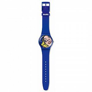 Часы Swatch Автоматические Аналого-цифровые S7248142 Синий synthetic.ua - Фото 1