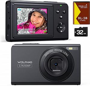 Фотоапарат WOLFANG WDC01 50 Мп / CMOS / 2.7K / 16Х зум / Чорний - Фото 1